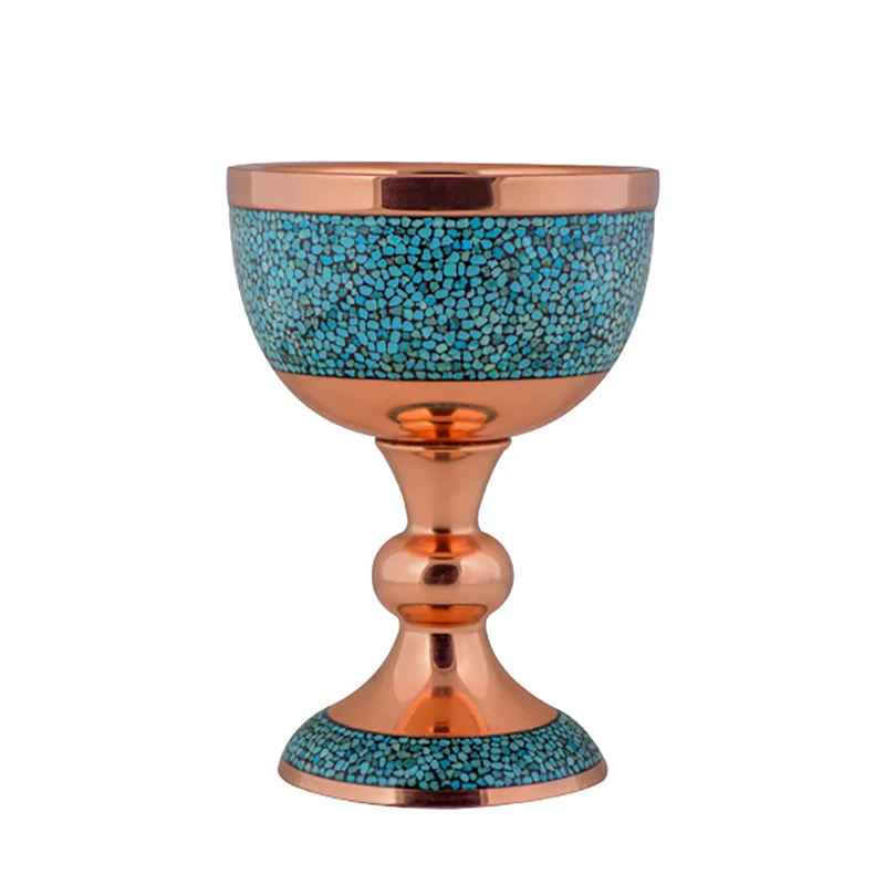 سنگاب فیروزه‌کوبی دست‌ساز اصفهانی، سایز 20 سانتی‌متر،صنایع دستی هنر روح اصفهان