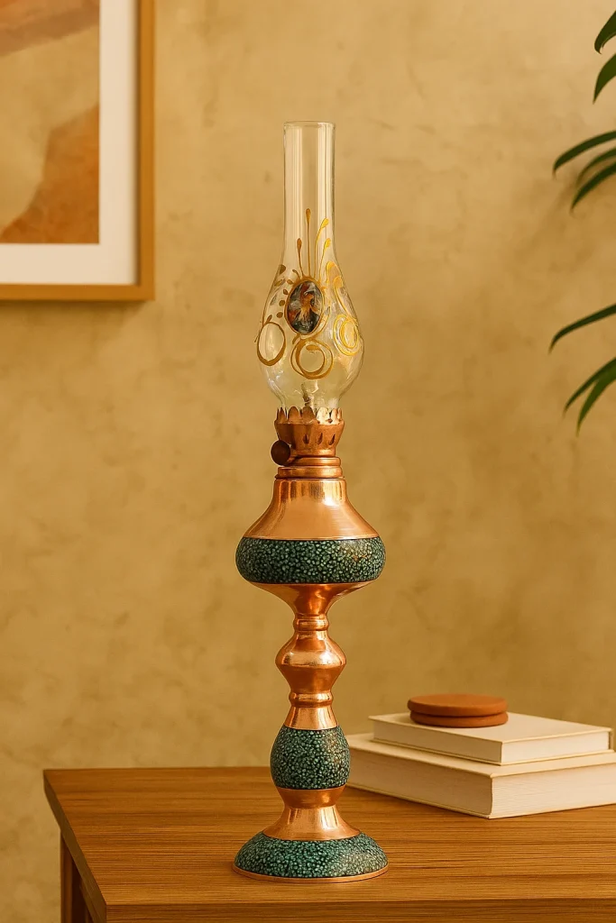 Firoozeh Kub Oil Lamp – Isfahan Rooh Art