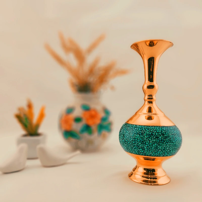 خریدگلدان گیلاسی فیروزه کوب | صنایع دستی هنر روح اصفهان - تصویر 2